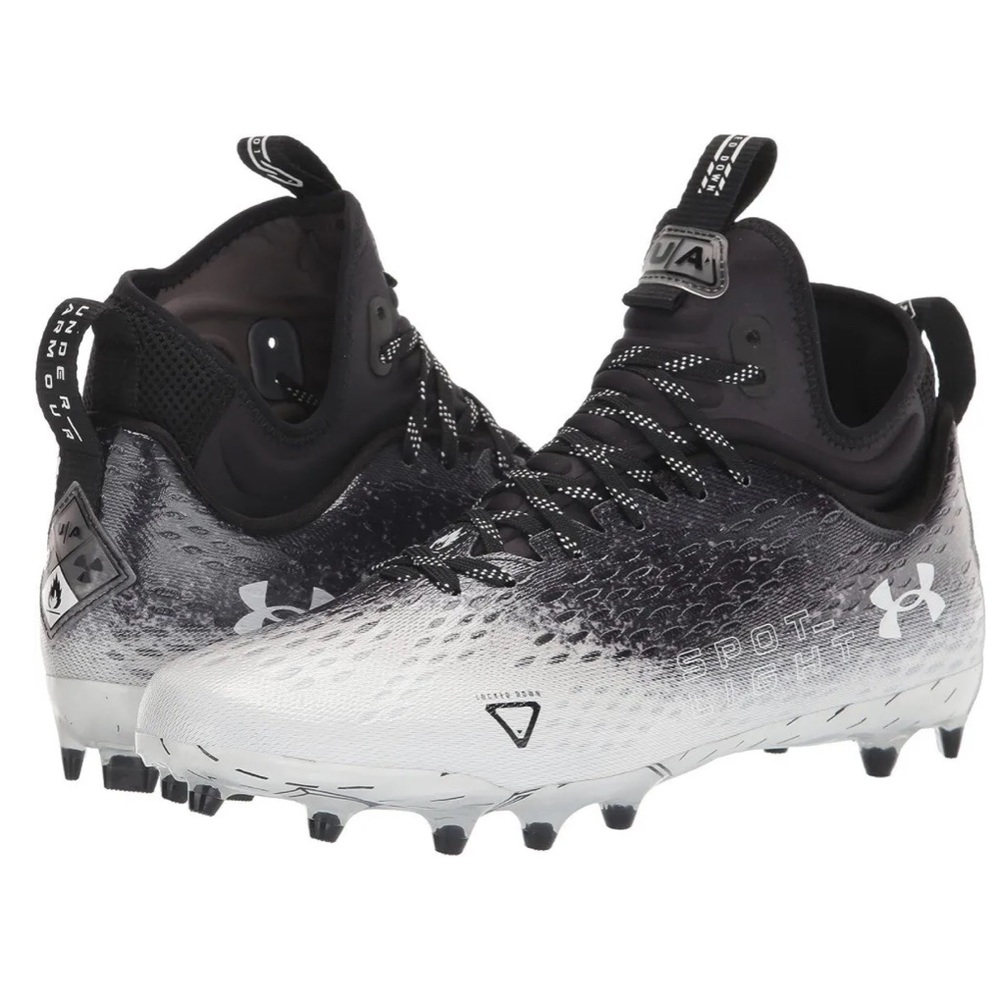 Under Armour Black Spotlight Lux MC 2.0 Football Cleats Size 9